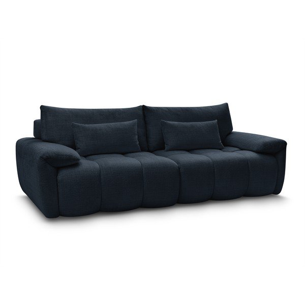 Ciemnoniebieska sofa z tkaniny szenilowej 264 cm Ivane – Bobochic Paris-image-4