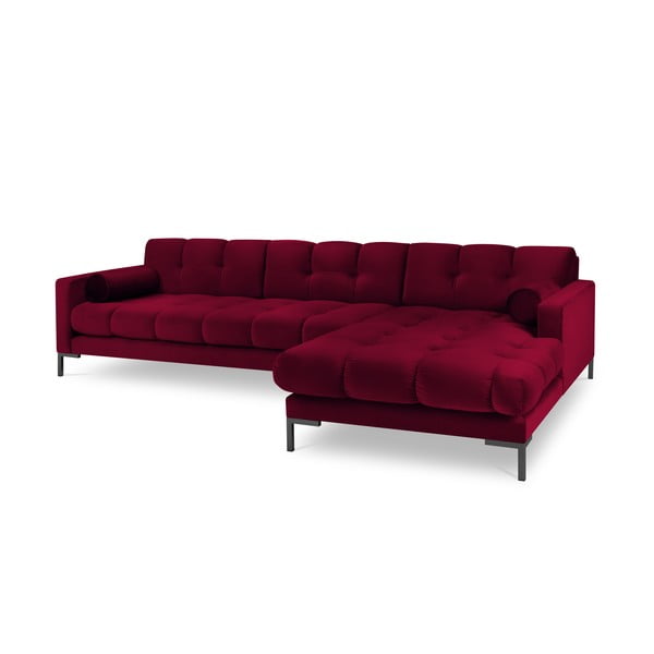 Czerwony aksamitny narożnik Cosmopolitan Design Bali, prawostronny-image-2