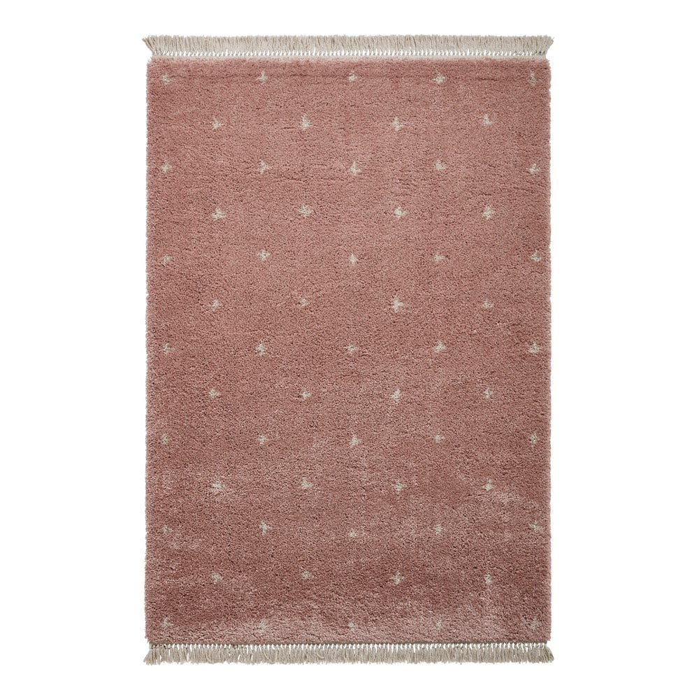 Różowy dywan Think Rugs Boho Dots, 120x170 cm