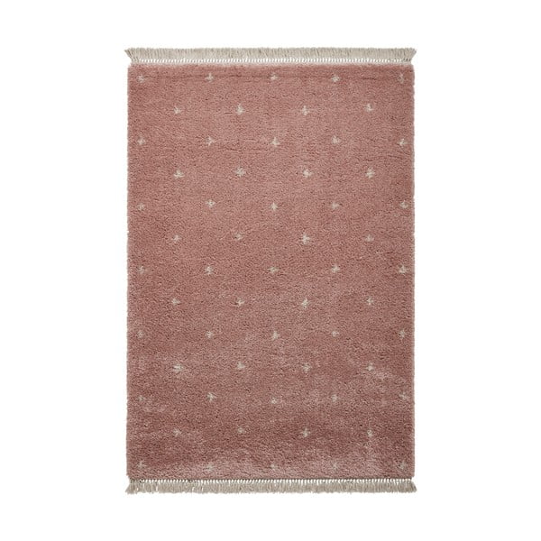 Różowy dywan Think Rugs Boho Dots, 120x170 cm