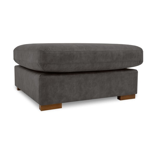 Antracytowy podnóżek z imitacji skóry Hamburg – Scandic-image-4