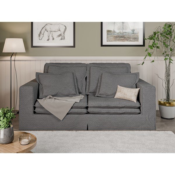 Szara sofa 196 cm Nora – Ropez-image-1