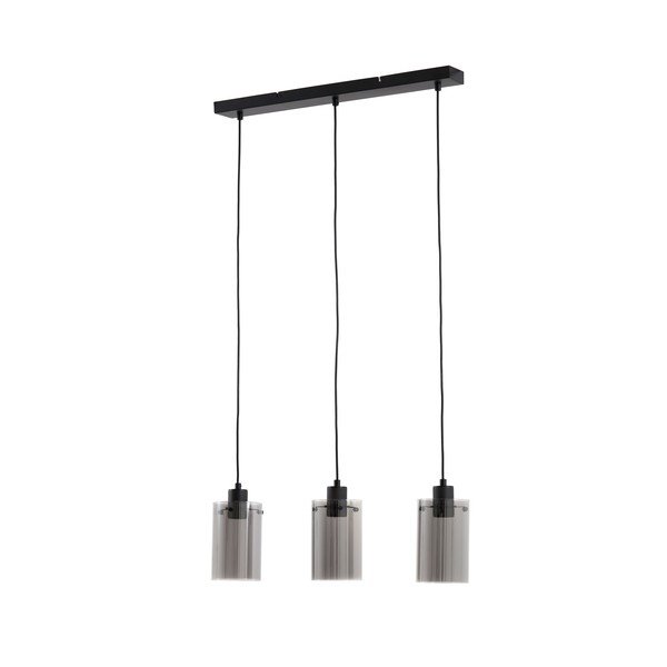 Czarna lampa sufitowa z szklanym kloszem 65x12 cm Vancouver – Light & Living-image-2