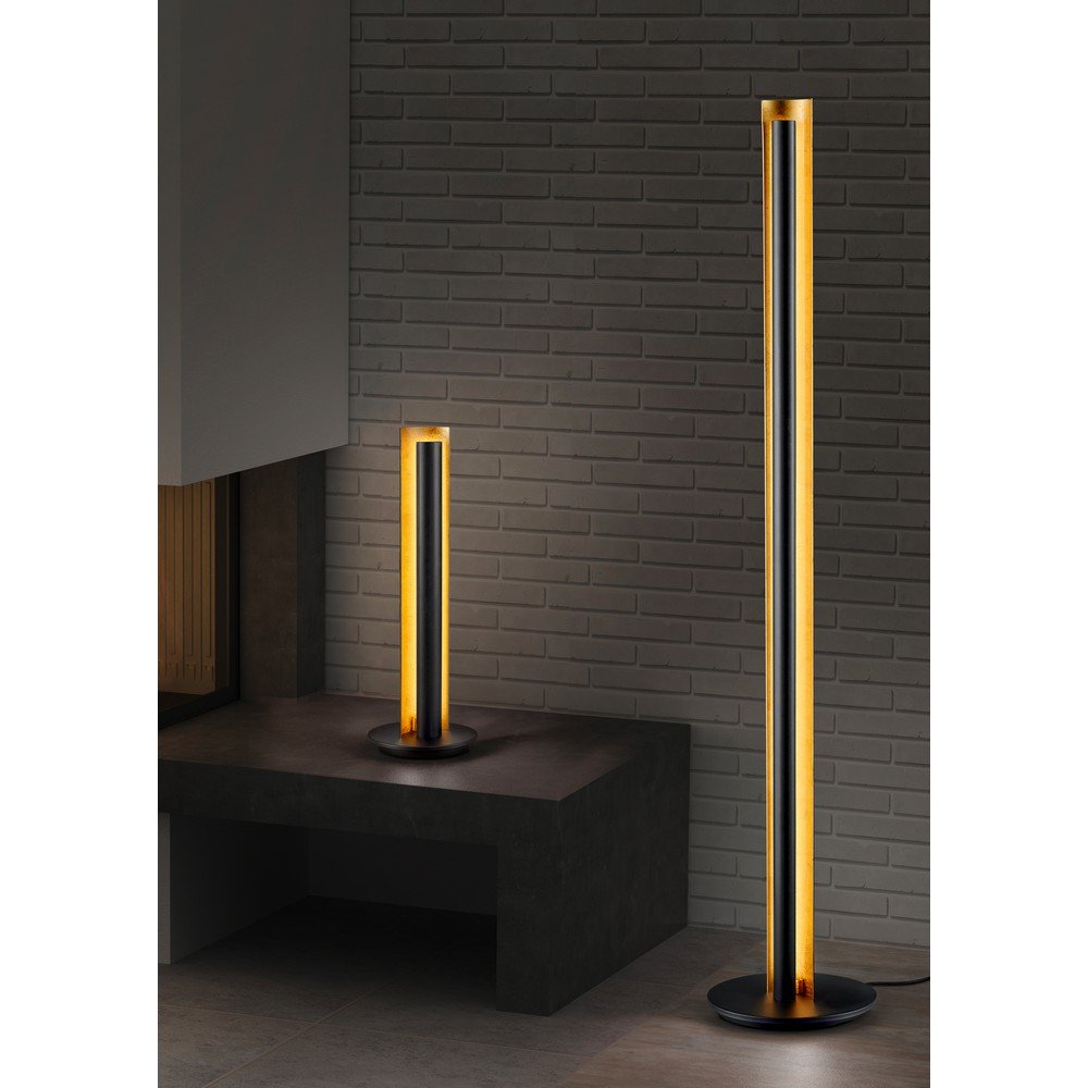 Czarna lampa stojąca LED ze ściemniaczem (wysokość 142,5 cm) Texel – Trio (zdjęcie 4)