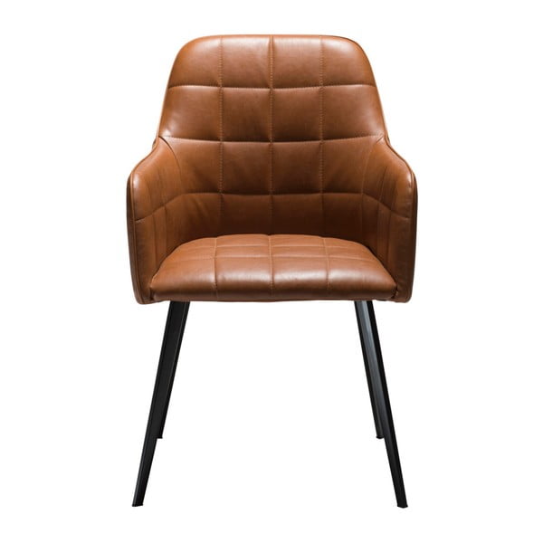 Brązowe krzesło ze skóry ekologicznej DAN-FORM Denmark Embrace Vintage-image-2