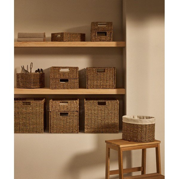 Koszyki zestaw 2 szt. do regału z trawy morskiej 32x27x22 cm Tossa – Kave Home-image-1