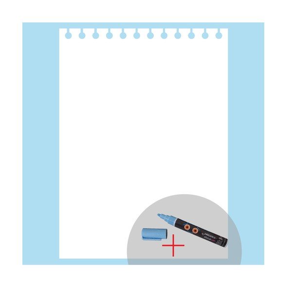 Tablica samoprzylepna z kredowym mazakiem Fanastick Notepaper-image-1