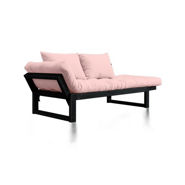 Sofa rozkładana Karup Edge Black/Pink Peonie-image-4