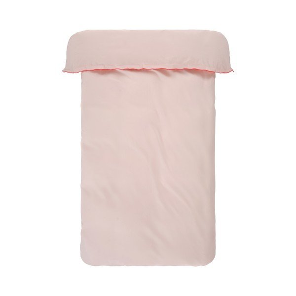 Czerwona/jasnoróżowa pościel dwuosobowa z perkalu bawełnianego 200x220 cm Pivot – Jotex