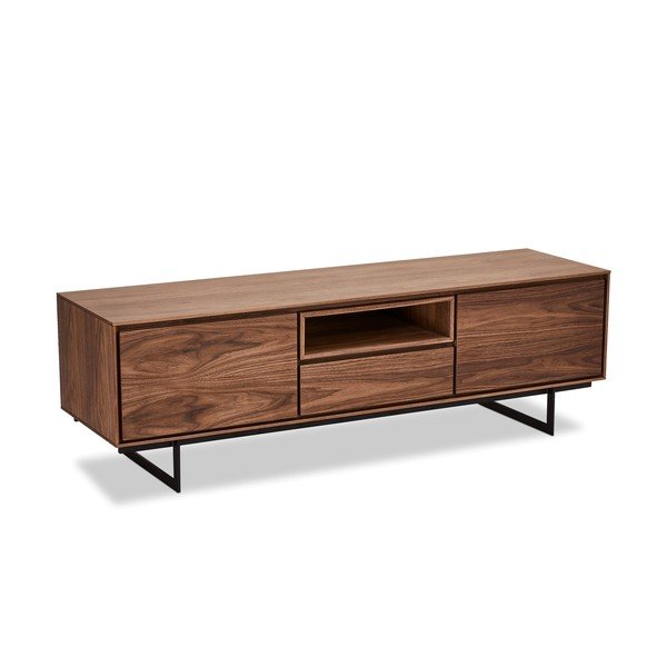 Brązowa szafka pod TV w dekorze drewna orzecha Furnhouse Tokyo-image-2