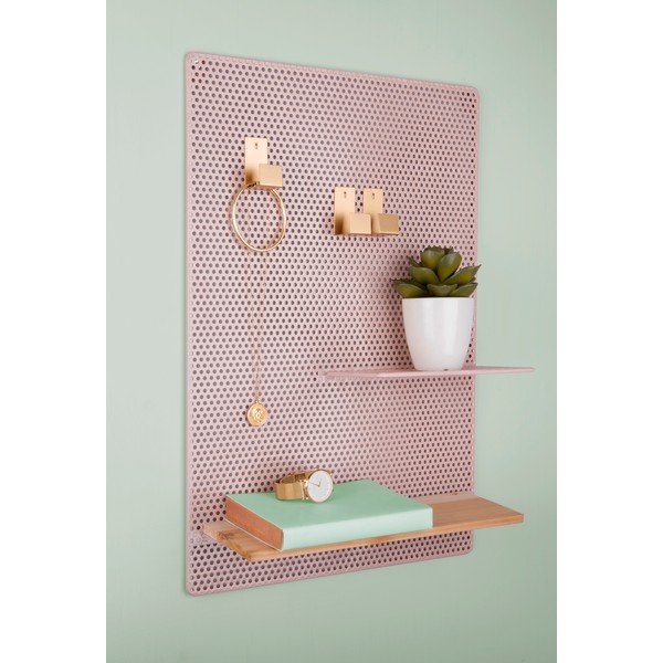 Jasnoróżowa tablica metalowa PT LIVING Perky, 34,5x52,5 cm-image-1