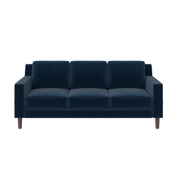 Niebieska aksamitna sofa 83 cm Brynn – Støraa