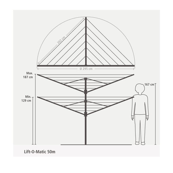Ogrodowa suszarka na pranie Lift-O-Matic 50m – Brabantia-image-1