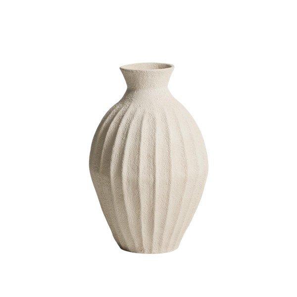 Kremowy ręcznie wykonany/wysoki wazon z papier mâché (wysokość 67 cm) Arquena – Kave Home