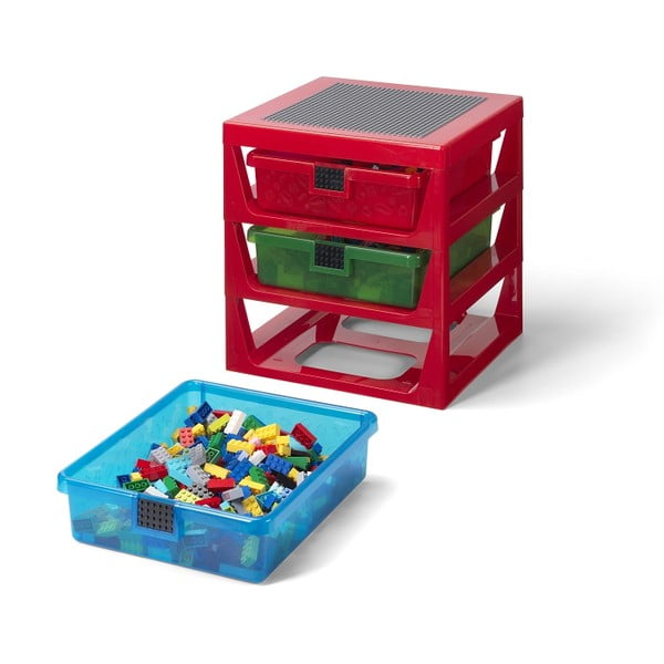 Czerwony organizer z 3 szufladami Storage - LEGO®-image-3