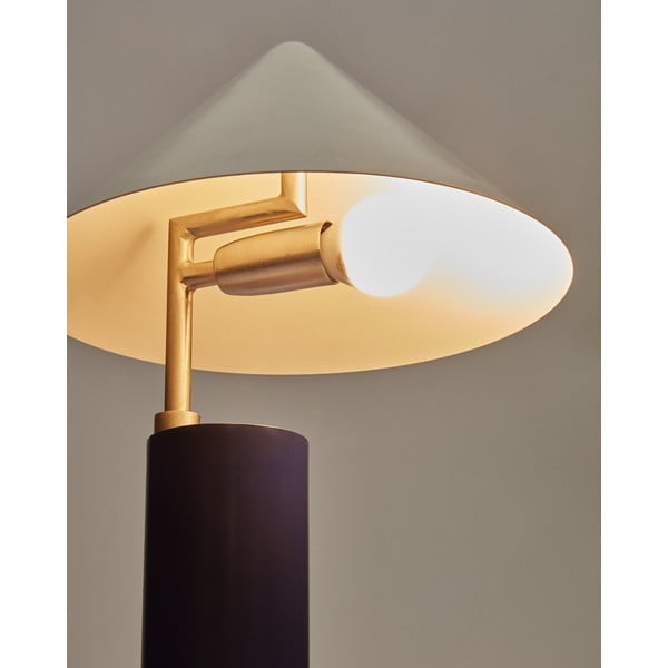 Ciemnoniebieska lampa stołowa z metalowym kloszem (wysokość 42 cm) Shiva – Kave Home-image-4