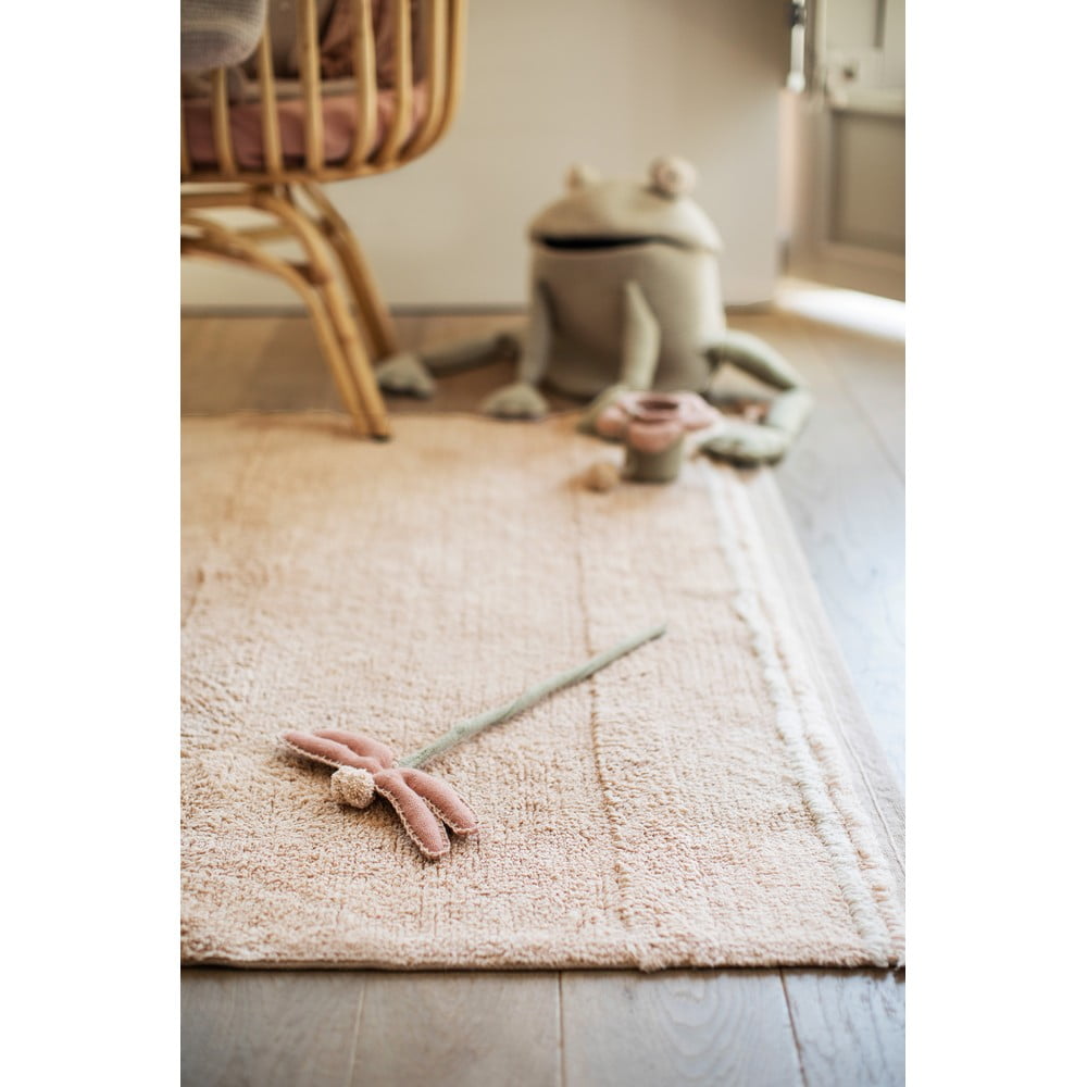 Jasnoróżowy bawełniany dywan tkany ręcznie odpowiedni do prania 120x160 cm Bloom Rose – Lorena Canals (zdjęcie 5)
