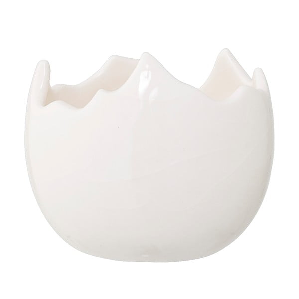 Biały świecznik kamionkowy Bloomingville Easter, ⌀ 7,5 cm