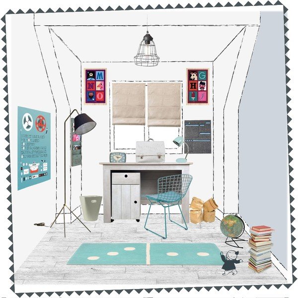 Dywan dziecięcy Nattiot Domino Aqua, 60x120 cm-image-3