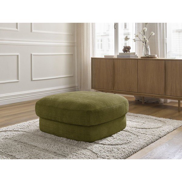 Podnóżek z tkaniny szenilowej w kolorze khaki Leonore – Bobochic Paris-image-1