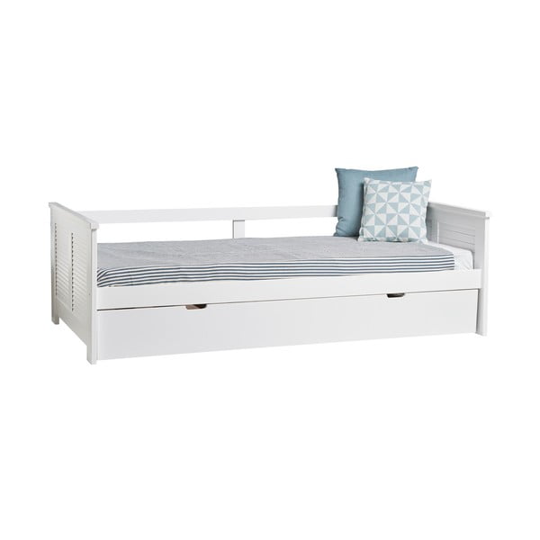 Białe rozkładane łóżko Marckeric Maui 90x190 cm