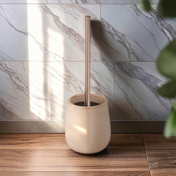 Beżowa ceramiczna szczotka do WC Sirmione – Wenko-image-1