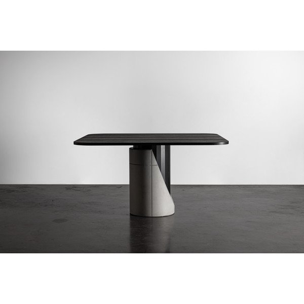 Stół z blatem w dekorze dębu 140x140 cm Sharp – Lyon Béton-image-3