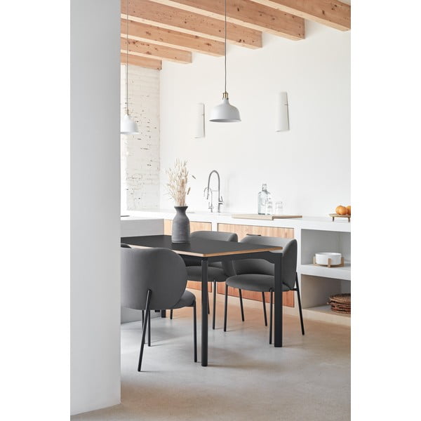 Ciemnoszare tapicerowane fotele jadalniane zestaw 2 szt. Mogi – Teulat-image-2