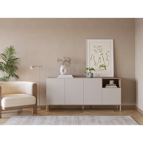 Kremowa komoda 180x80 cm Cailin – Marckeric-image-1