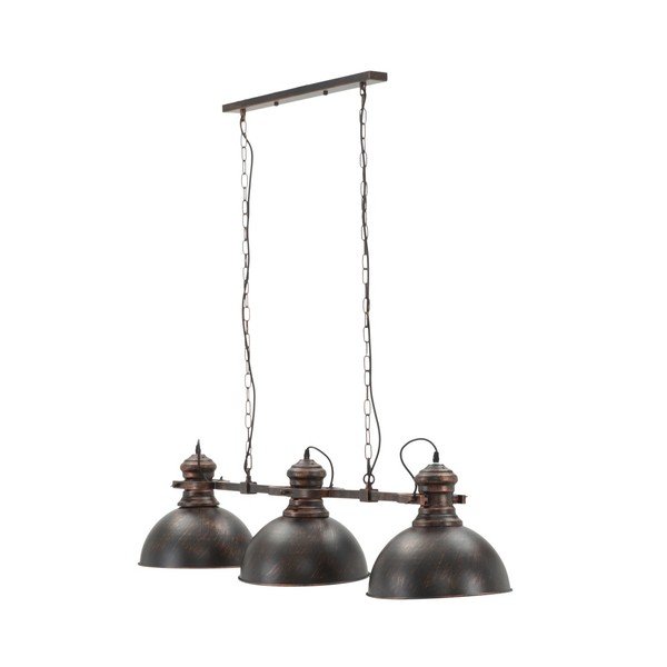 Czarna lampa wisząca 3 abażurami Mauro Ferretti Industry-image-2