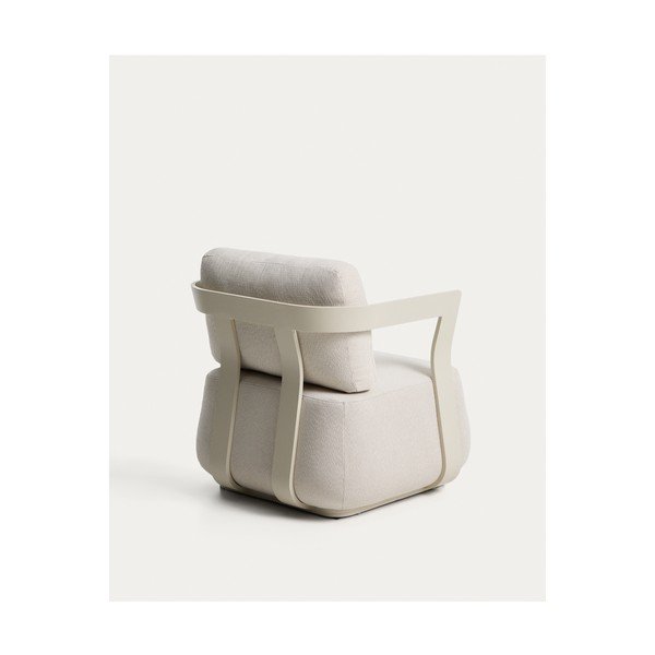 Kremowy tapicerowany fotel ogrodowy Tamaris – Kave Home-image-4