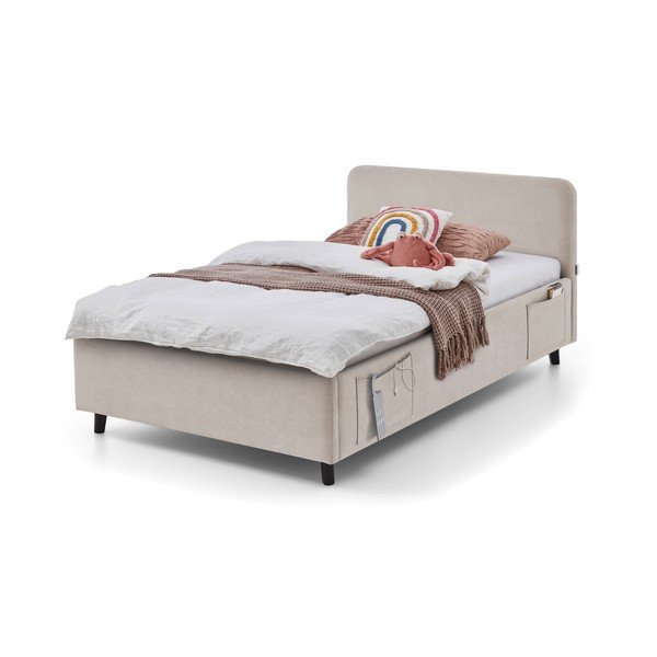 Beżowe łóżko dziecięce ze schowkiem ze stelażem 120x200 cm Cosy – Meise Möbel