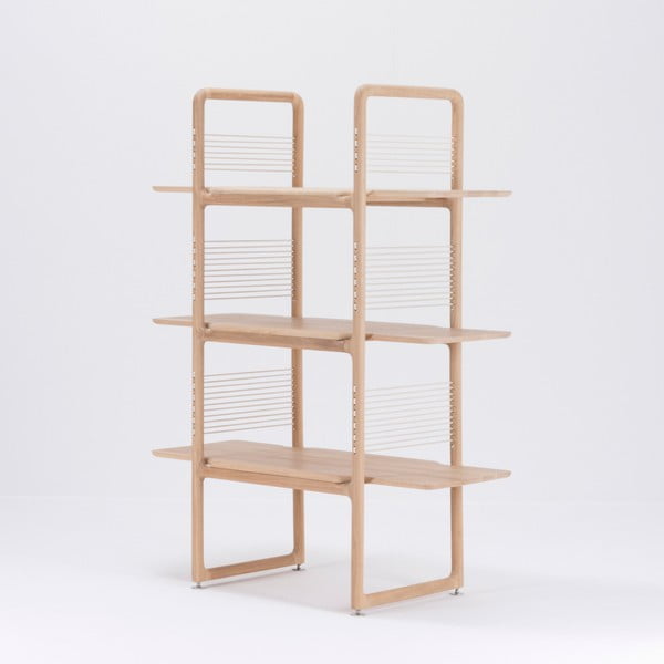 Regał z litego drewna dębowego Gazzda Muse, wys. 140 cm-image-2