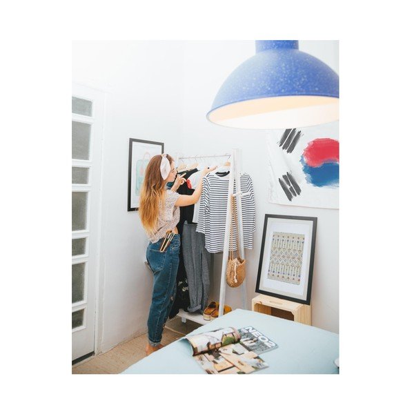 Biały wieszak na ubrania Really Nice Things Rack-image-1