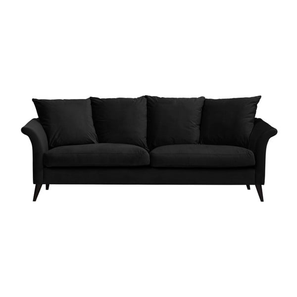 Czarna sofa 3-osobowa The Classic Living Chloe