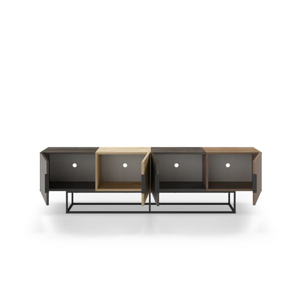 Szafka pod TV w dekorze dębu 200x55 cm Titan – Marckeric-image-3