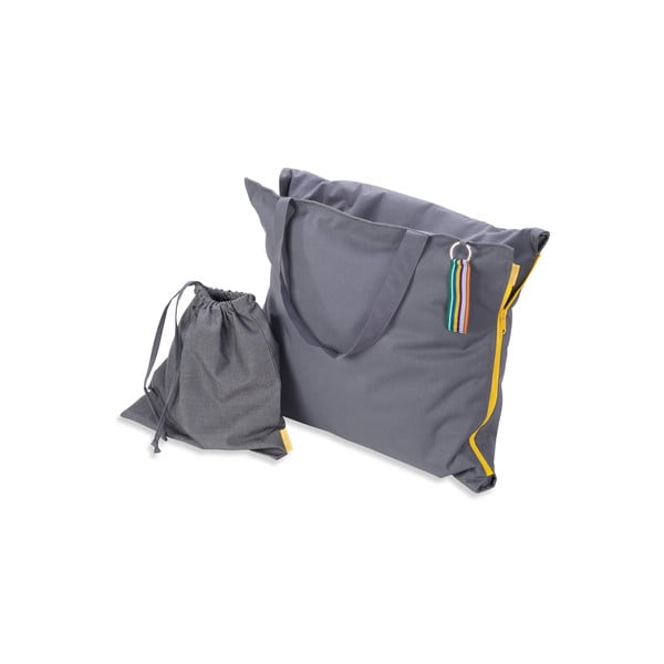 Przenośny leżak + torba Hhooboz 150x62 cm, szary