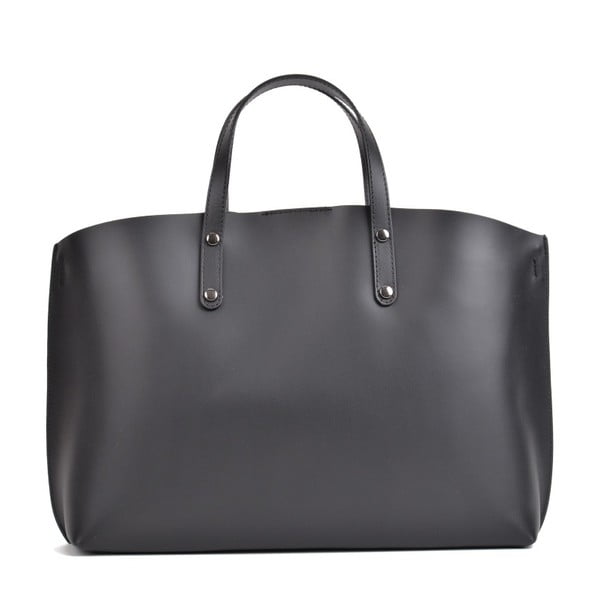 Czarna torebka skórzana Mangotti Bags Lulia-image-3