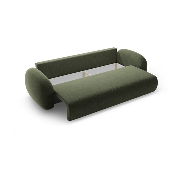 Zielona rozkładana/ze schowkiem sofa z tkaniny szenilowej 262 cm Tonale – Cosmopolitan Design-image-3