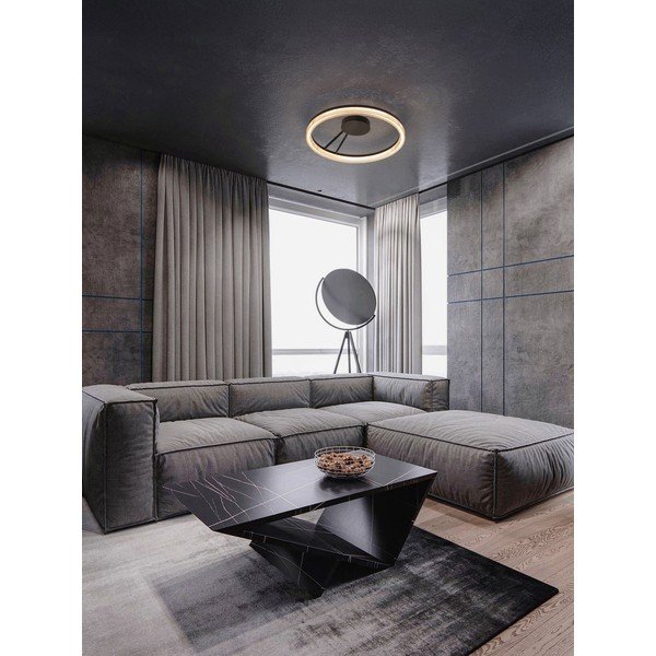 Aluminiowa lampa sufitowa LED ze ściemniaczem w kolorze matowej czerni z kloszem ze szkła akrylowego Lonela – Nova Luce-image-2