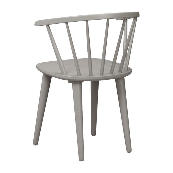 Jasnoszare krzesło do jadalni z drewna kauczukowca Rowico Carmen-image-3