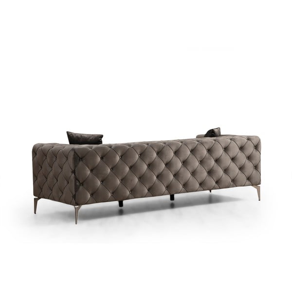 Ciemnoszara aksamitna sofa 237 cm Como – Balcab Home-image-2