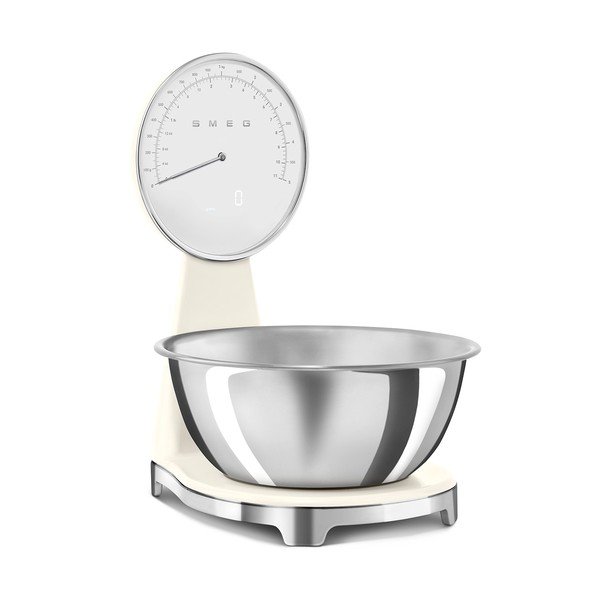 Kremowa plastikowa cyfrowa waga kuchenna – SMEG-image-4