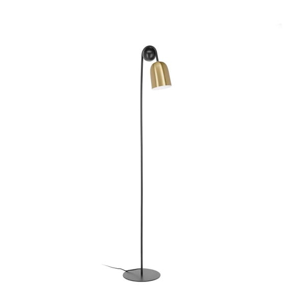 Lampa stojąca w czarno-złotym kolorze z metalowym kloszem (wysokość 180 cm) Natsumi – Kave Home