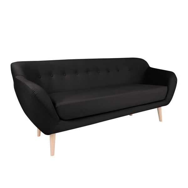 Czarna sofa trzyosobowa BSL Concept Eleven