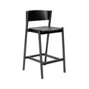 Czarny hoker w dekorze dębu (wysokość siedziska 75 cm) Oblique – Hübsch