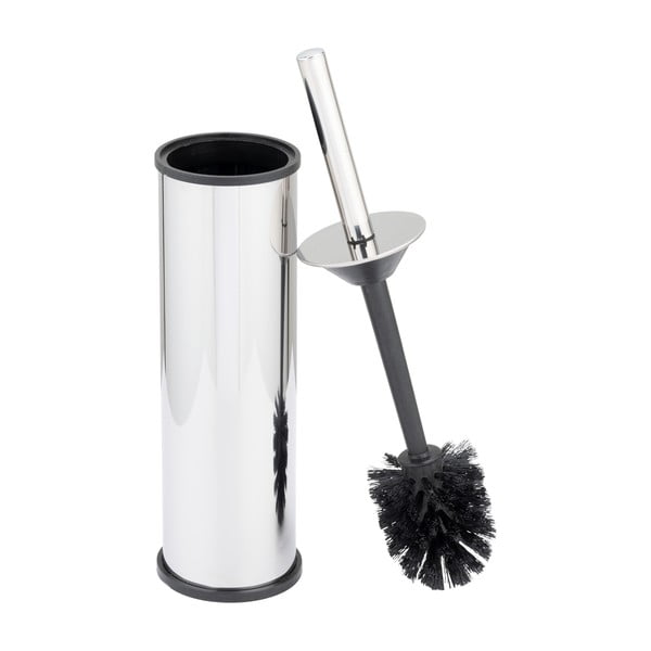 Szczotka do WC ze stali nierdzewnej w kolorze srebra z połyskiem Olmedo – Wenko-image-1