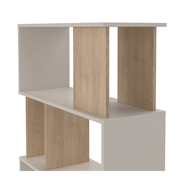 Kremowy regał w dekorze dębu 80x173,5x29,5 cm Maze – Tvilum-image-2