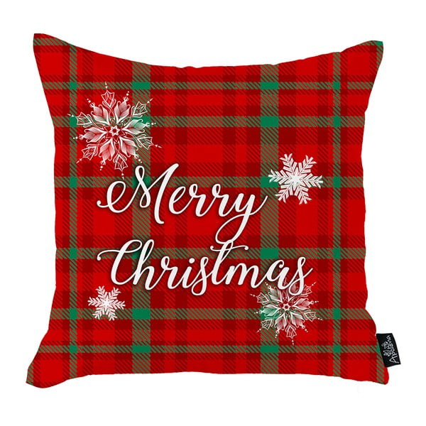 Czerwona poszewka na poduszkę ze świątecznym motywem Mike & Co. NEW YORK Honey Merry Christmas, 45x45 cm