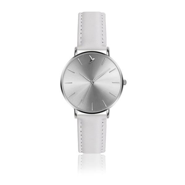 Zegarek damski z białym paskiem ze skóry Emily Westwood Luxury